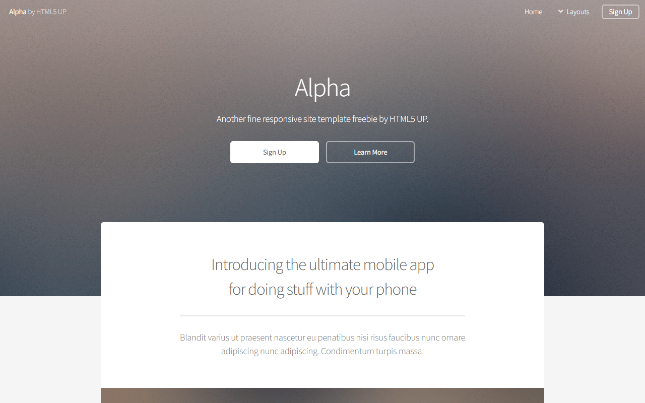 Alpha 샘플 미리보기