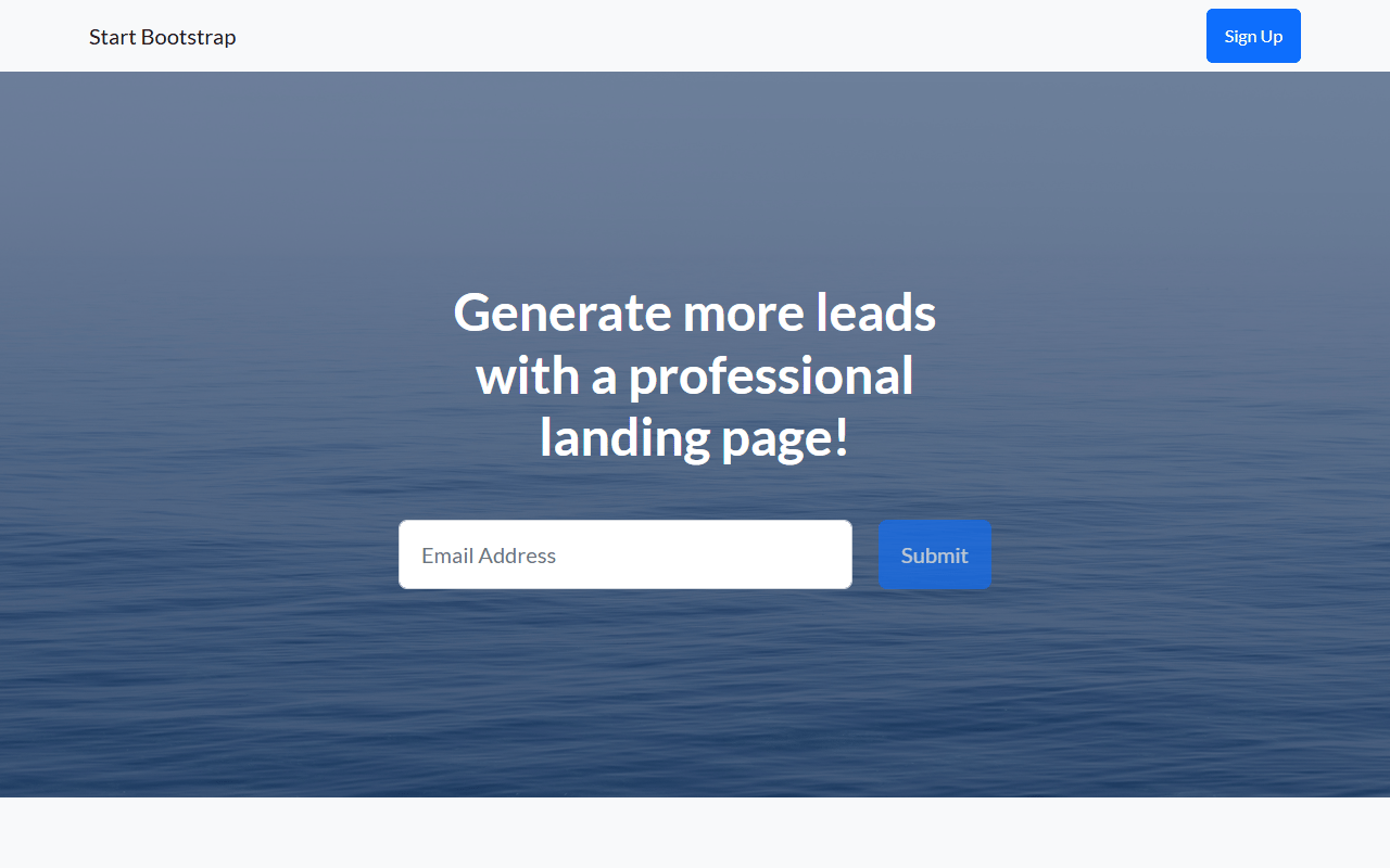Landing Page 샘플 미리보기