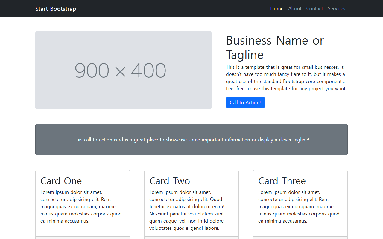 Small Business 샘플 미리보기
