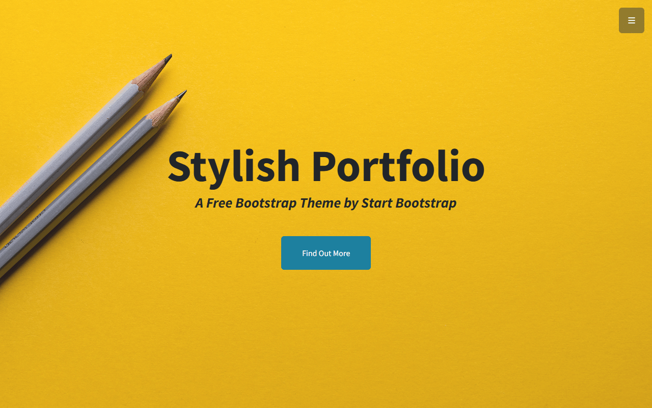 Stylish Portfolio 샘플 미리보기